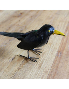 Merle moqueur noir en Métal recyclé deco jardin
