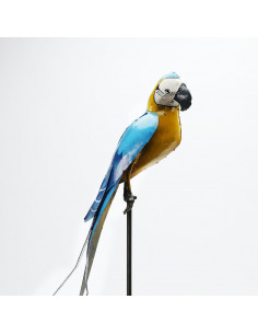 Perroquet Ara sur tuteur - métal recyclé-Tuteurs oiseaux 2