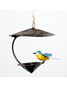 Suspension conique mésange bleue-Mangeoire oiseaux à suspendre