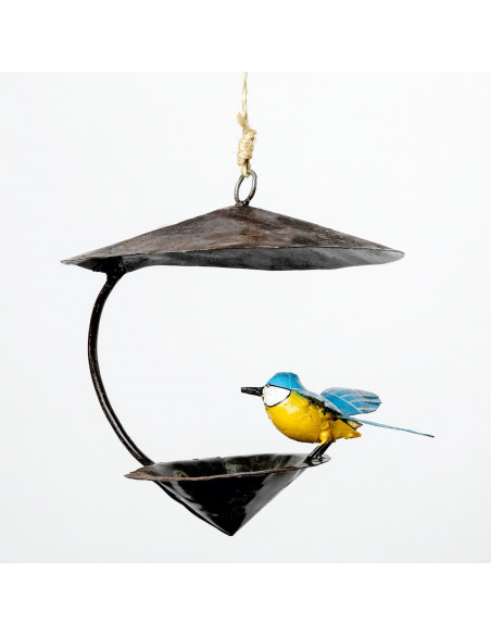 Suspension conique mésange bleue-Mangeoire oiseaux à suspendre