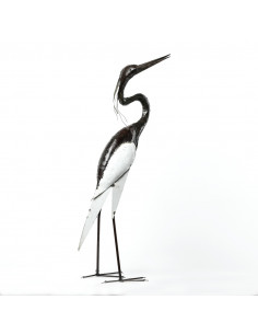 Héron blanc cou en S - 95 cm-Héron et grands oiseaux