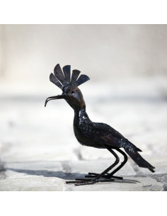 Huppe fasciée en métal recyclé-Petits oiseaux 2