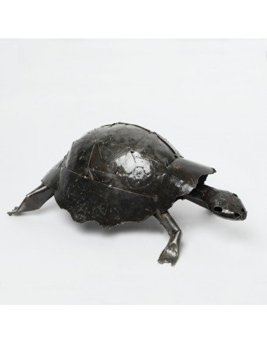 Tortue en métal recyclé-Animaux sur pattes