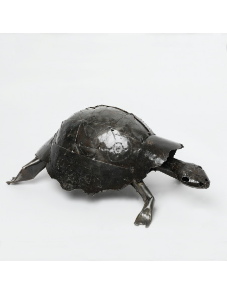Tortue en métal recyclé-Animaux sur pattes