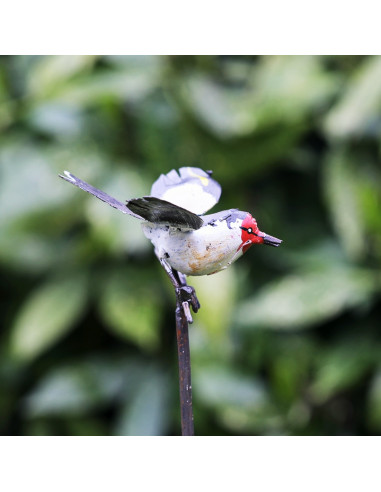 Tuteur Chardonneret Élégant ailes déployées-Tuteurs oiseaux