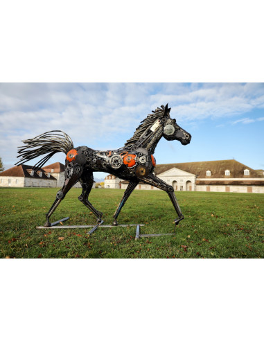 Mon cheval pièce unique en métal recyclé-Pièces uniques