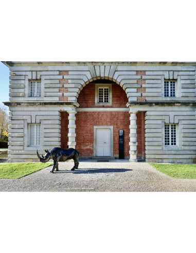 Pas touche à Mon Rhino pièce unique en métal recyclé-Pièces uniques