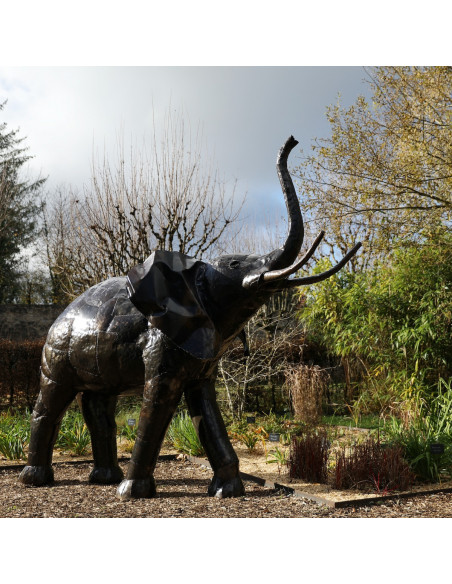 Mon Eléphant pièce unique en métal recyclé-Pièces uniques