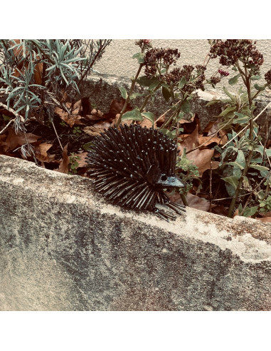 Hérisson en métal recyclé - déco jardin-Animaux sur pattes