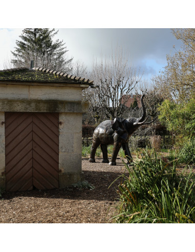 Mon Eléphant pièce unique en métal recyclé-Pièces uniques