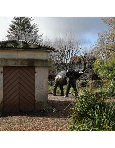 Mon Eléphant pièce unique en métal recyclé-Pièces uniques