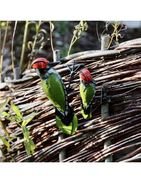Pic-vert en métal recyclé à accrocher petit modèle deco jardin