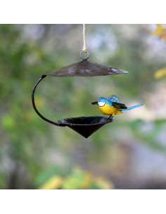 Suspension conique mésange bleue-Mangeoire oiseaux à suspendre 2