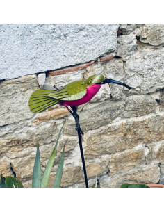 Tuteur Guêpier d'Afrique en métal recyclé-Tuteurs oiseaux