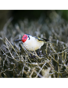 Chardonneret élégant en métal peint-Petits oiseaux 2