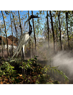 Sculpture Héron blanc XXL-Pièces uniques