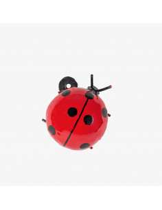 Coccinelle en métal recyclé peint deco jardin 2