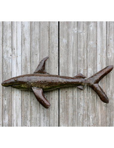 Requin en métal recyclé deco jardin